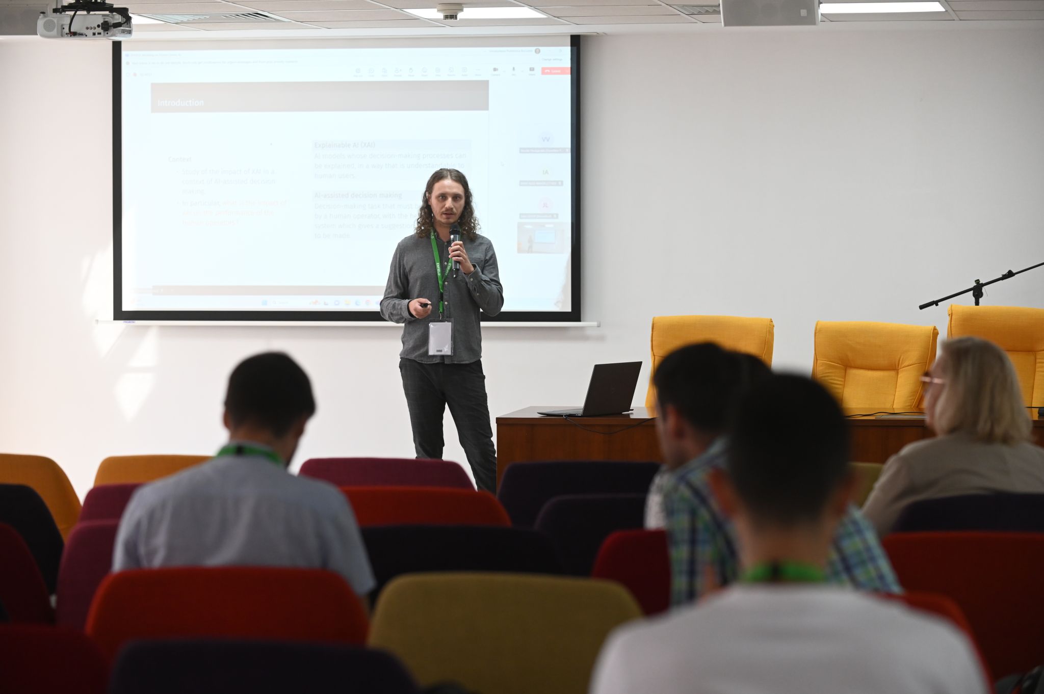 Picture of my presentation at Bucharest